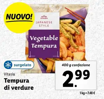 Lidl Vitasia Tempura di verdure offerta