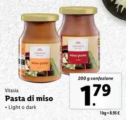 Lidl Vitasia Pasta di miso offerta