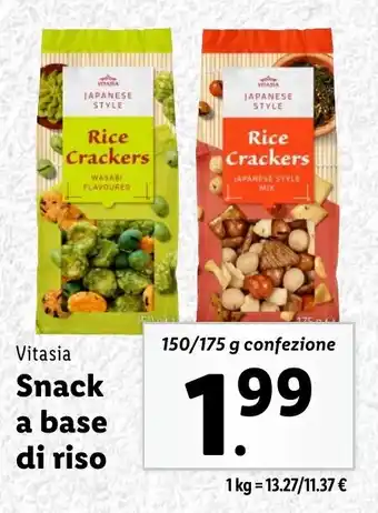 Lidl Vitasia Snack a base di riso offerta