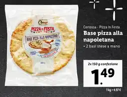 Lidl Certossa Pizza in Festa Base pizza alla napoletana offerta