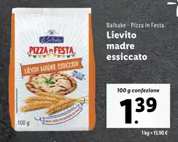 Lidl Balbake Pizza in Festa Lievito madre essiccato offerta