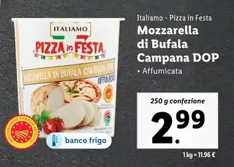 Lidl Italiamo Pizza in Festa Mozzarella di Bufala Campana DOP offerta