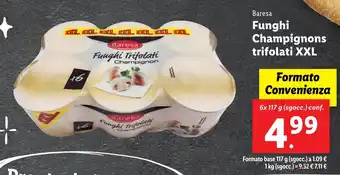 Lidl Baresa Funghi Champignons trifolati XXL offerta