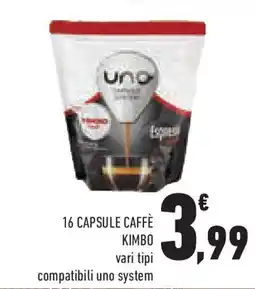 Conad Superstore 16 capsule caffè KIMBO offerta