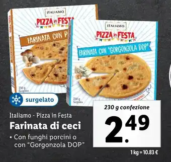 Lidl Italiamo Pizza in Festa Farinata di ceci offerta