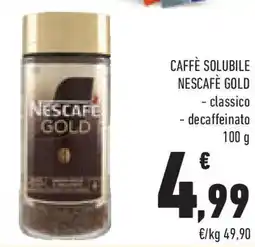 Conad Superstore Caffè solubile NESCAFÈ GOLD offerta