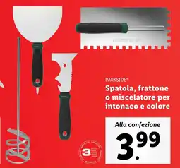 Lidl PARKSIDE Spatola, frattone o miscelatore per intonaco e colore offerta