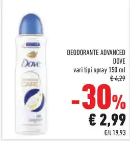 Conad Superstore Deodorante advanced DOVE offerta