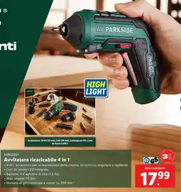 Lidl PARKSIDE Avvitatore ricaricabile 4 in 1 offerta