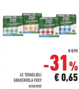 Conad Superstore 42 tovaglioli grantavola FOXY offerta