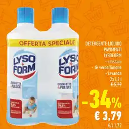 Conad Superstore Detergente liquido pavimenti LYSOFORM offerta