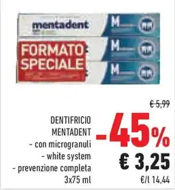 Conad Superstore Dentifricio MENTADENT offerta