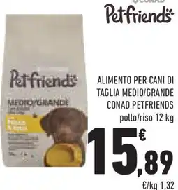 Conad Superstore Pet friends alimento per cani di taglia medio/grande conad petfriends offerta