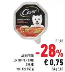 Conad Superstore Alimento umido per cani CESAR offerta