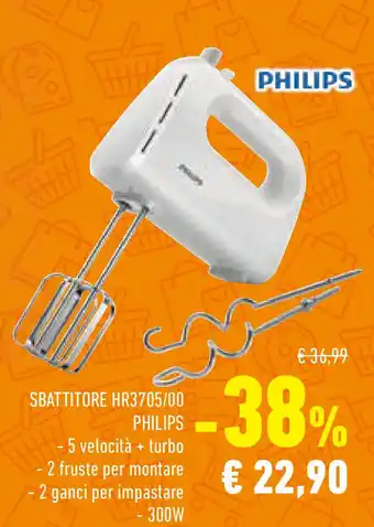 Conad Superstore SBATTITORE HR3705/00 PHILIPS offerta