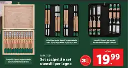 Lidl PARKSIDE Set scalpelli o set utensili per legno offerta