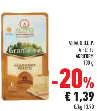 Conad Superstore Asiago d.o.p. a fette AGRIFORM offerta