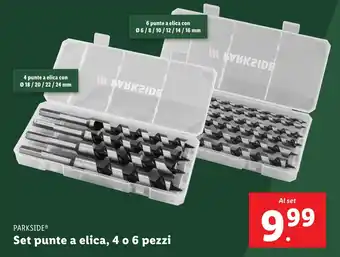 Lidl PARKSIDE Set punte a elica, 4 o 6 pezzi offerta