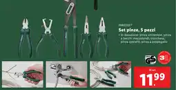 Lidl PARKSIDE Set pinze, 5 pezzi offerta