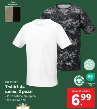 Lidl PARKSIDE T-shirt da uomo, 2 pezzi offerta