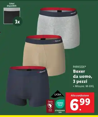 Lidl PARKSIDE Boxer da uomo, 3 pezzi offerta