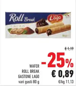 Conad Superstore Wafer roll break GASTONE LAGO offerta