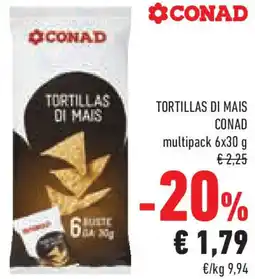 Conad Superstore Tortillas di mais CONAD multipack offerta