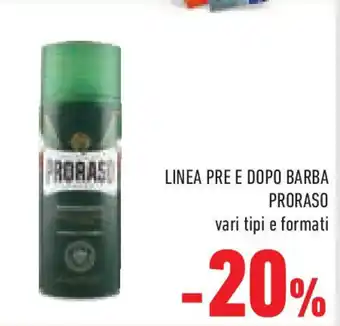 Conad Superstore Linea pre e dopo barba PRORASO offerta