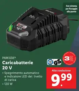 Lidl PARKSIDE Caricabatterie 20 V offerta