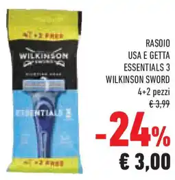 Conad Superstore Rasoio usa e getta essentials 3 WILKINSON SWORD offerta