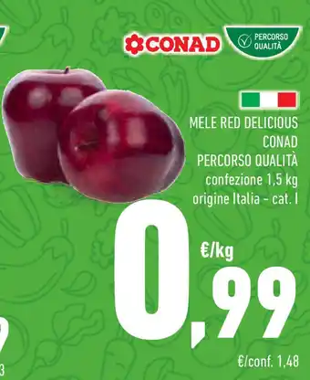 Conad Superstore Mele red delicious CONAD PERCORSO QUALITÀ offerta