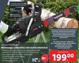 Lidl PARKSIDE PERFORMANCE Motosega a benzina con avvio elettrico offerta