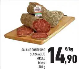 Conad Superstore Salame contadino senza aglio PIROLO offerta