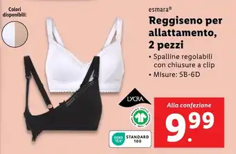 Lidl esmara Reggiseno per allattamento, 2 pezzi offerta