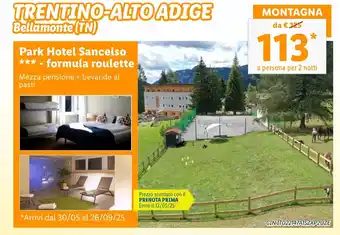 Lidl Park Hotel Sancelso - formula roulette offerta