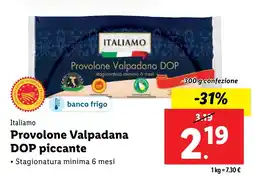 Lidl Italiamo Provolone Valpadana DOP piccante offerta