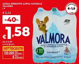 Bennet Acqua sorgente alpina naturale VALMORA offerta