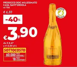 Bennet Prosecco doc millesimato casa SANT'ORSOLA offerta