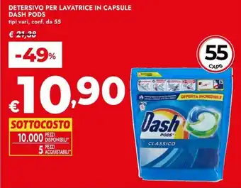 Bennet Detersivo per lavatrice in capsule DASH PODS offerta