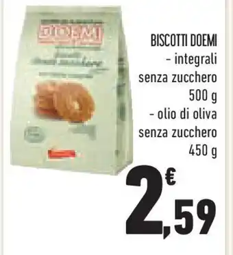 Conad Superstore BISCOTTI DOEMI - integrali senza zucchero offerta