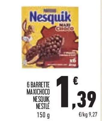 Conad Superstore 6 barrette maxichoco nesquik nestlé offerta