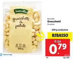 Lidl Nonna mia gnocchetti di patate confezione offerta