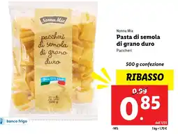 Lidl Nonna mia pasta di semola di grano duro paccheri offerta