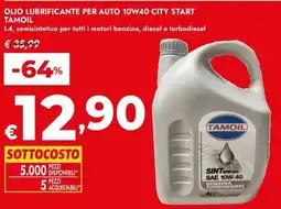 Bennet OLIO LUBRIFICANTE PER AUTO 10W40 CITY START TAMOIL offerta