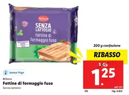 Lidl Milbona Fettine di formaggio fuso offerta