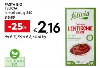 Bennet Pasta bio FELICIA offerta