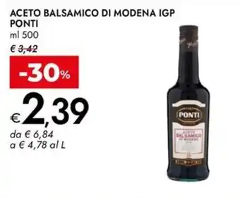 Bennet Aceto balsamico di modena igp PONTI offerta