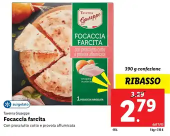 Lidl Taverna Giuseppe Focaccia farcita offerta