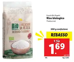 Lidl Carosio Bio Organic Riso biologico offerta