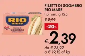 Bennet Filetti di sgombro RIO MARE offerta